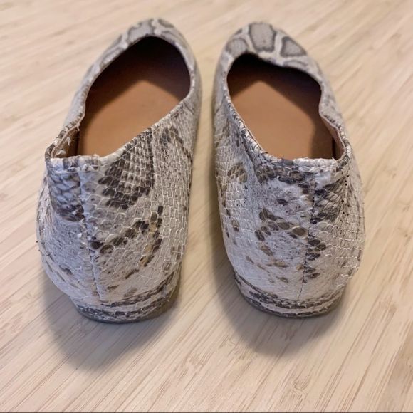 Handmade Leather Snakeskin Ballet Flats - Picture 6 of 8